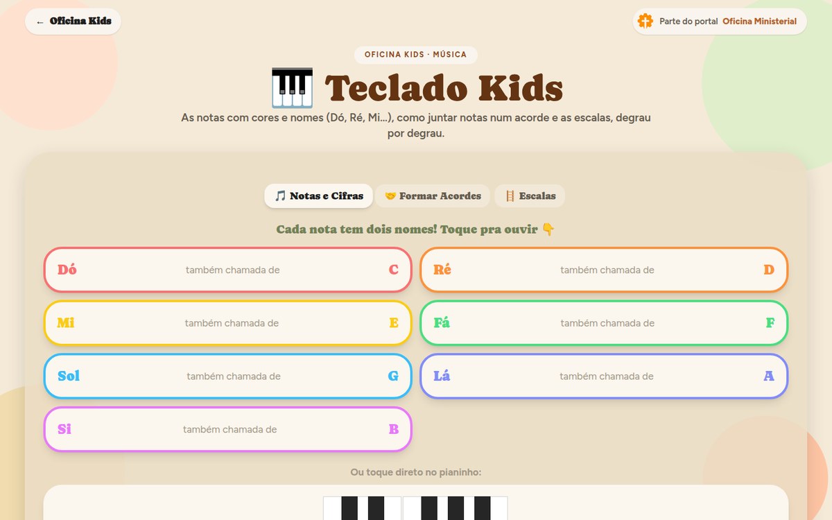 Teclado Kids no computador
