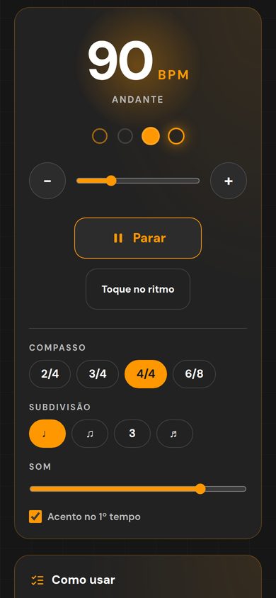 Metrônomo no celular