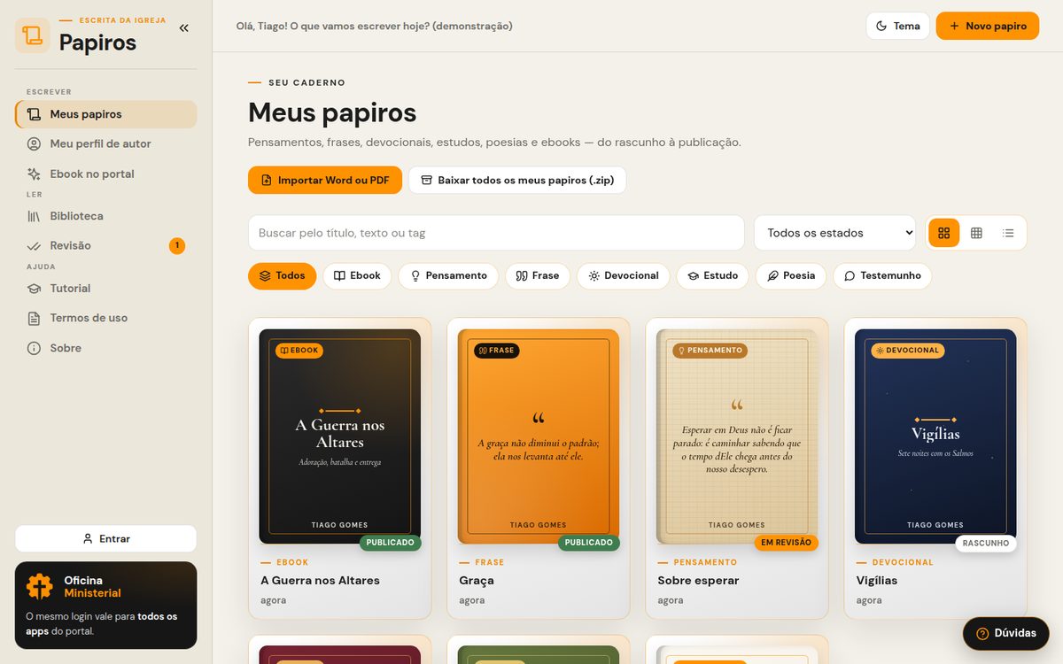 Papiros no computador